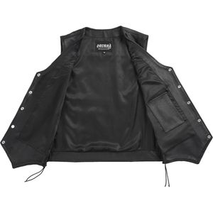 FOXA Men's Genuine <b>Leather</b> Vest <b>Sleeveless</b> Motorcycle Biker Style All Seasons - Product Image 6