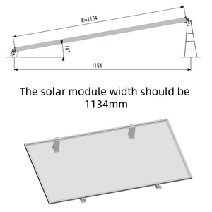 Système de montage solaire pour toit plat en aluminium 10 °   Support de panneau solaire pré-assemblé à angle fixe en forme de D |   Art Sign - Product Image 1