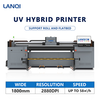 Cinta transportadora para impresora UV híbrida LANQI de 1.8m, compatible con cabezales de impresión Konica, Ricoh, EPSON, formato estable para publicidad, 1800mm