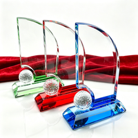 Trophée de golf en cristal vierge personnalisable – Plaque d'honneur en verre gravée pour tournoi de golf et prix sportifs d'entreprise