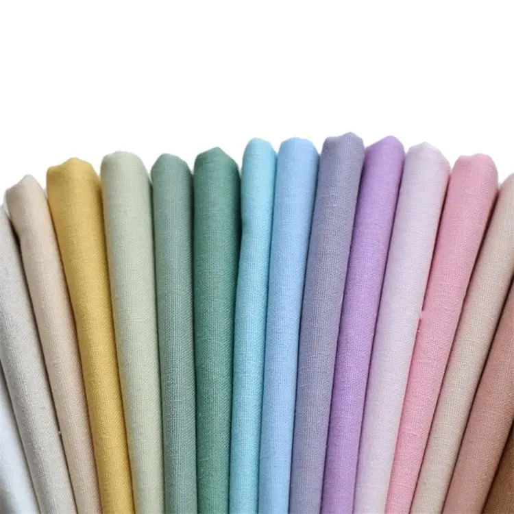 Yoxuhoo — tissu en mélange de polyester et de lin, 117 couleurs, vente en usine chinoise, faible quantité minimale de commande, pour serviettes jetables