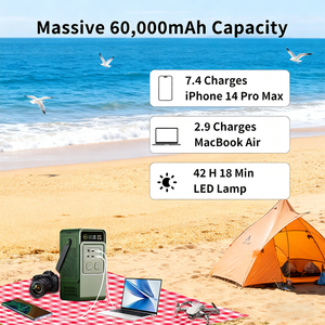 สถานีพลังงานแบบพกพา ชาร์จไฟได้ 200W ลิเธียมไอออน MPPT คลื่นไซน์บริสุทธิ์ 60000mAh ได้รับการรับรองมาตรฐาน CE ชาร์จเร็วด้วยพลังงานแสงอาทิตย์ - Product Image 5