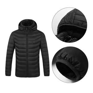 Chaqueta térmica suave negra 3XL para hombre, para deportes al aire libre, pesca, senderismo, impermeable, a prueba de viento, con cierre de cremallera, poliéster - Product Image 5