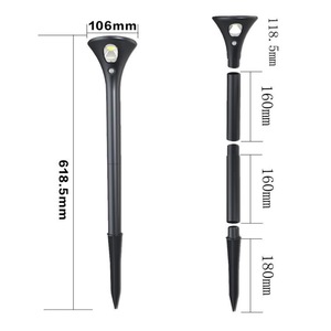 Không thấm nước <span class=keywords><strong>Led</strong></span> Ngoài Trời năng lượng mặt trời cảm biến ánh sáng mặt đất IP65 cảnh quan vườn Spotlight cho sân cỏ chiếu sáng đường phố - Product Image 2