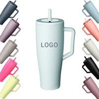 Gobelet isotherme portable en acier inoxydable 304 de 40 oz avec logo personnalisé, grande capacité, pour bar à glace extérieur