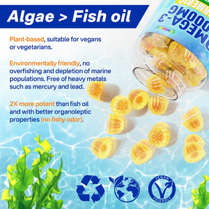 Gomitas Veganas de Omega-3 con Cúrcuma, Apoyo para el Corazón y el Cerebro, <span class=keywords><strong>Sin</strong></span> Azúcar - Product Image 6