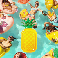 Flotteurs géants gonflables en forme d'ananas (PVC) pour enfants et adultes - Marque Lexing, capacité 100-500 kg, pour des soirées estivales amusantes à la piscine