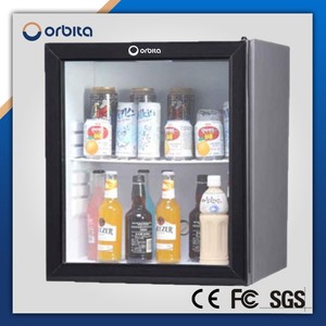 Dessus de table de chambre d'hôtel mini-réfrigérateur compact <span class=keywords><strong>30</strong></span>/40/60 <span class=keywords><strong>litres</strong></span> <span class=keywords><strong>petit</strong></span> verre porte d'entrée congélateur Absorption sans bruit mini bar en ABS - Product Image 6