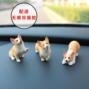 Ornement de voiture miniature en forme de chien Corgi, modèle de chiot réaliste, décoration de voiture créative, accessoire de voiture haut de gamme pour femmes. - Product Image 4