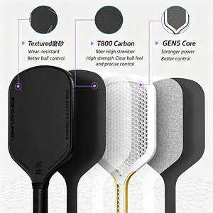 ชุดไม้พายพิคเคิลบอล Ultimate T700 คาร์บอนไฟเบอร์ สำหรับครอบครัว พร้อมด้ามจับแบบร่องและระบบควบคุมพลัง ประกอบด้วยไม้พาย 2 อัน พร้อมกระเป๋าใส่ - Product Image 5