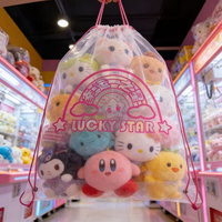 Sac à dos et sac à griffes en PVC transparent personnalisés et imperméables pour jouets en peluche, pour machines à griffes, commande sur mesure acceptée
