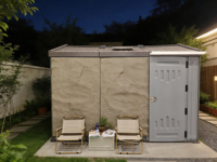 WooWild Maisonnette Préfabriquée Modulaire Portable Rapide, Villa Intelligente à Énergie Solaire en HDPE et Acier Léger, Entrepôt Moderne, Atelier