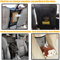 Barrière universelle pour animaux de compagnie (chiens et chats) pour voiture, filet de sécurité en maille pour voiture, sac de rangement extensible pour voitures et SUV