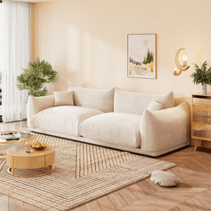 Nordic Mentega Angin Roti <span class=keywords><strong>Sofa</strong></span> Modern Sederhana Ruang Tamu <span class=keywords><strong>Sofa</strong></span> Bersih Selebriti Jenis Apartemen Kecil Domba Beludru Kain Cinta <span class=keywords><strong>Sofa</strong></span> - Product Image 2