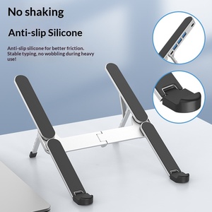 Soporte Plegable para Laptop de Aleación de Aluminio con HUB USB 3.0, Base Elevadora Portátil con Disipación de Calor y Estación de Acoplamiento - Product Image 3