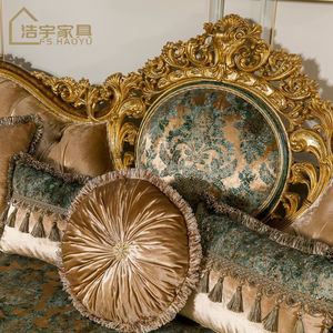Pasokan langsung dari pabrik sofa mewah emas kelas atas desainer Italia kepala kayu solid sofa mewah rumah dengan kualitas tinggi - Product Image 2