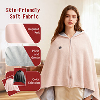 Manta Eléctrica Poncho Suave y Cálida, 3 Niveles de Calor y Alimentación USB, Perfecta para Sofá, Oficina, Exteriores, para Cualquier Persona