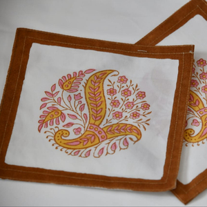 Lot de serviettes en coton imprimé indien main bloc impression serviettes Cocktail dîner serviettes Table Unpaper usage quotidien - Product Image 1