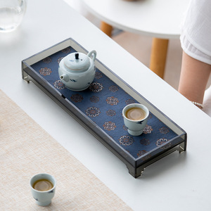 Acrylic Dry Brewing Tray With Leather Mat For Kung Fu <b>Tea</b> <b>Set</b> 40x15cm Minimalist Design - Product Image 2