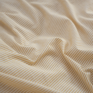 Pinstripes Pattern Yellow Cotton Pre-Washed Duvet Cover Eco-Friendly Soft For Hotel Home Custom Application Size - Product Image 3