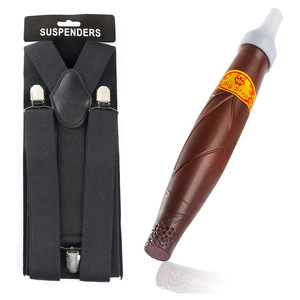 Conjunto de Disfraz de Gangster para Hombre, Sombrero de Lana, Corbata de Lazo, Tirantes, Cigarro Falso, Reloj de Bolsillo, Accesorios Estilo Gatsby de los Años 20 - Product Image 3