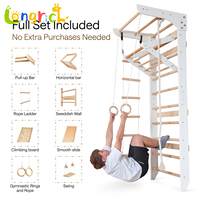Structure d'escalade pliable pour enfants, mur d'escalade, barres de gymnastique en bois, pour intérieur et extérieur, aire de jeux familiale