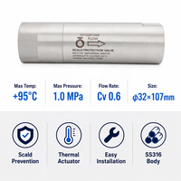 Robinet de douche thermostatique de sécurité en acier inoxydable 316 G1/2 BSP, ouverture 38 ° C Close 32 ° Station de lavage des yeux C pour la prévention des brûlures dans l'industrie