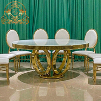Table Ronde en Acier Inoxydable pour Mariages, Fêtes, Événements Hôteliers - Mobilier Hôtelier Moderne et Luxueux