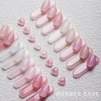 Gel de base en caoutchouc 30 couleurs, série nude, 2 en 1, longue tenue, pour extension d'ongles, gel fonctionnel pour nail art