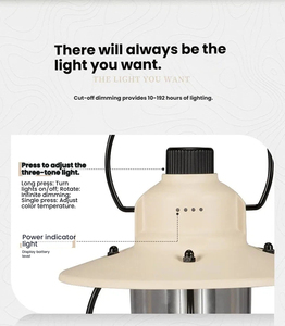 Nuova Lampada da Campeggio per Esterni con Lunga Durata della Batteria, Lanterna da Tenda Retrò Ricaricabile per Atmosfera da Campeggio - Product Image 5