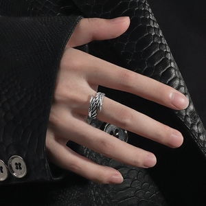 LT-384 925 Sterling bạc thiên thần Wing Ring cao cấp mở có thể điều chỉnh Niche Internet người nổi tiếng Ins phụ kiện - Product Image 2