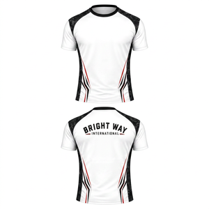 Rashguard de Manga Corta Personalizado para Hombre, Transpirable, UPF50+, para Jiu Jitsu Brasileño (BJJ), Venta al Por Mayor - Product Image 1