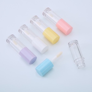 Tube de brillant à lèvres transparent de 5 ml avec grande brosse, contenant vide rond pour mascara et eye-liner, vente en gros - Product Image 6