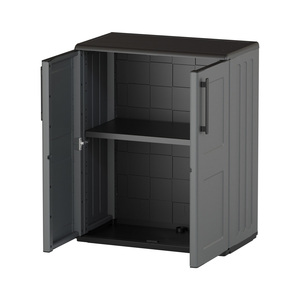 Mobiletto basso in resina 68x37x84 cm. Colore grigio scuro. - Product Image 3