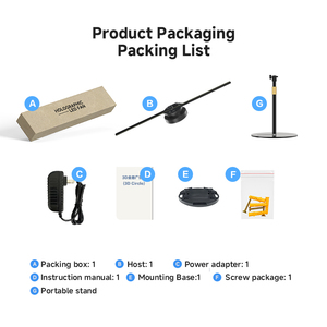 3D Hologram Fan 42cm chuyên nghiệp Led Hologram chiếu hiển thị Hologram thiết bị cho quảng cáo Holographic chiếu - Product Image 3