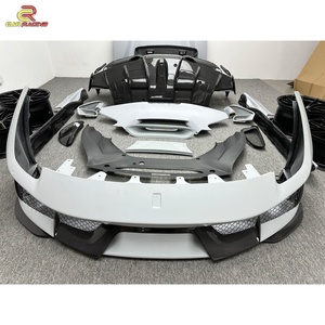 ชุดแต่งตัวถังรถยนต์คาร์บอนไฟเบอร์แบบแห้งสไตล์ Pista พร้อมกันชน ฝากระโปรง สปอยเลอร์ สเกิร์ตข้าง สำหรับ Ferrari 488 GTB Spider ปี 2015-2018 - Product Image 2