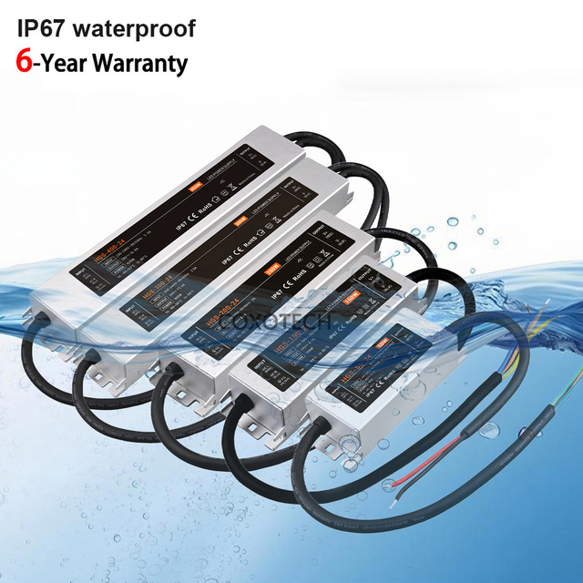 6 Years Warranty Slim LED Driver 100% Full Power Supply Transformer Mini Ip67 Waterproof 24v Dc Switching Led Power Supply