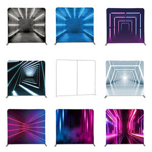 Nhà Máy Trực Tiếp Bán Chất Lượng Tốt Nhôm Ống Khung Trung Cực Gối Tùy Chỉnh Double Side Photo Booth <span class=keywords><strong>Backdrop</strong></span> Đứng - Product Image 4