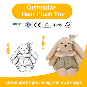 Articoli Commemorativi Personalizzati con Logo, Peluche Super Morbido a Forma di Coniglio, Antistress, Regalo per Compleanno, Festività, Festa del Papà, Casa - Product Image 1