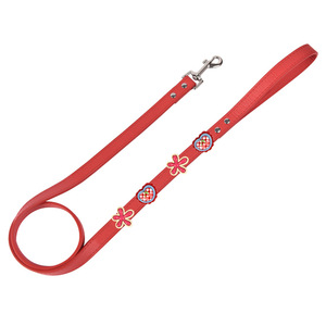 Adjustable Cat Leash Red With Flower Decor Small Pet Traction Belt - Product Image 1