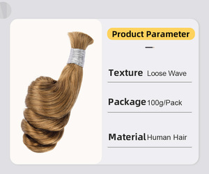 ผมแท้แบบลอนคลาย  แบบถักมือ  ความหนาแน่นสองชั้น  เกรด 10A  สำหรับต่อผมแบบโบโฮ - Product Image 2