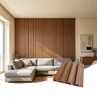 Panel de Pared WPC de Fábrica, Revestimiento de Pared Moderno y Clásico, Impermeable y Ecológico, Rejilla para Techo, Panel para Fondo de TV, Color Personalizado 5