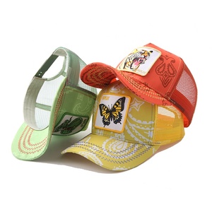 Atacado Personalizado De Alta Qualidade 5 Painel Animal Bordado Patch Logotipo Gorras Imprimir Trucker Malha Chapéu Cap - Product Image 6