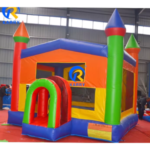 Château gonflable durable en PVC coloré avec toboggan pour enfants, idéal pour l'intérieur et les fêtes en extérieur - Product Image 3
