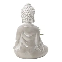 Maceta de cerámica con cabeza de Buda, surtido con Cactus simulador