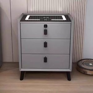 卸売ホテル寝室家具 スマートナイトスタンド 指紋ロックとワイヤレス充電機能付き プロジェクト供給用 - Product Image 2