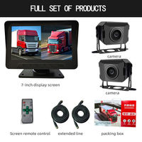 Sistema de Cámara para Autobús de 7 Pulgadas, 720/1080P, 2 Canales, DC9-36V, Visión Nocturna, Sistema de Monitoreo de Vehículos, Grabador de Monitoreo de Camiones AHD