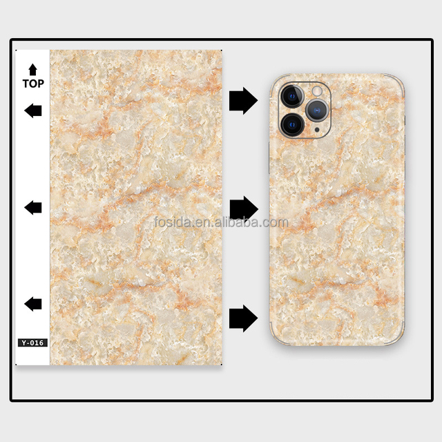 3D DIY New Design 180x120mm Cell Phone Skins Wallpaper Cover Body Sticker Diamond Mobile Phone Sticker Templates 9d