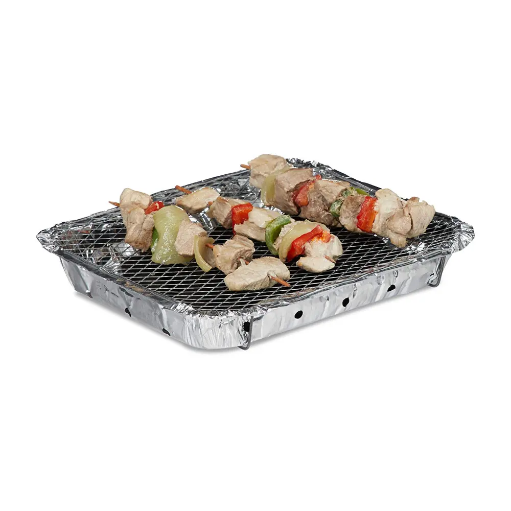 Disposable炭バーベキュー調理/Disposable Charcoal BBQとWire Stand/Disposableインスタントグリル
