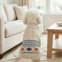 Vêtements pour animaux de compagnie durables, de luxe, confortables et chauds, pull à col rond pour chien